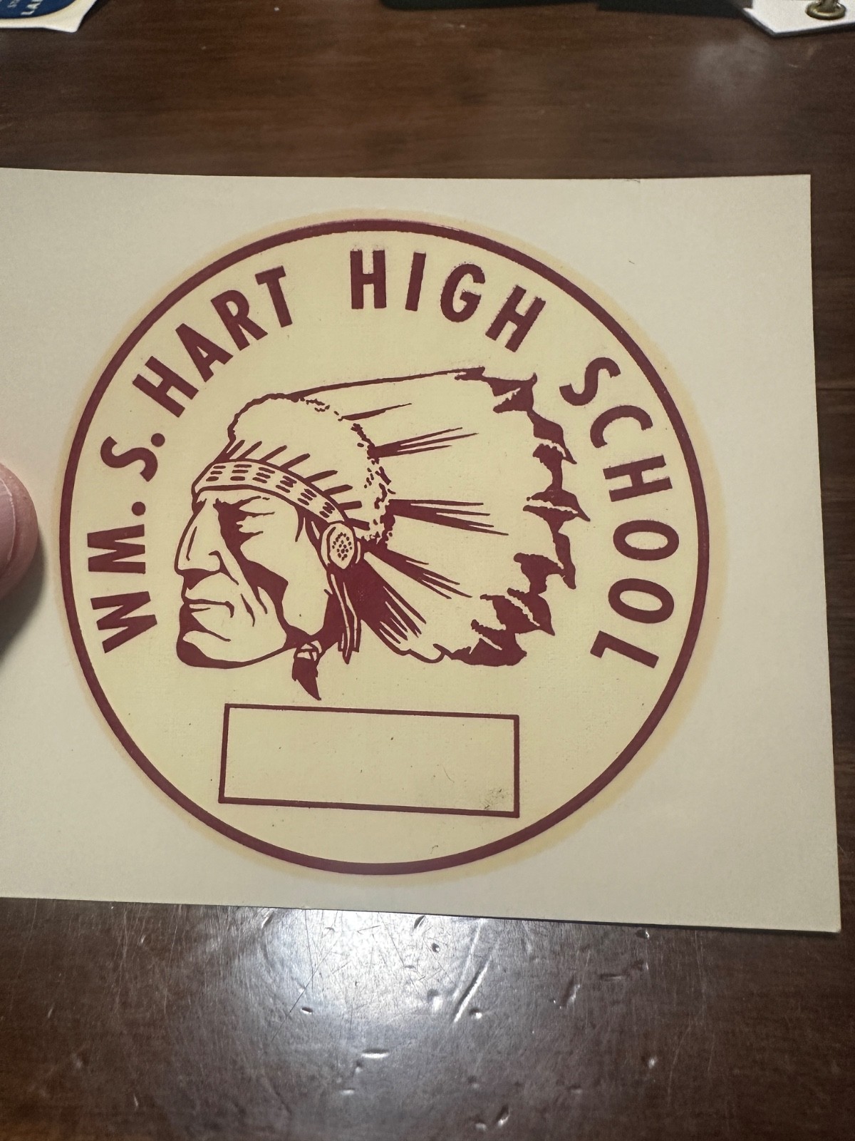 Vintage WM. S. Hart High School Parking Permit Decal