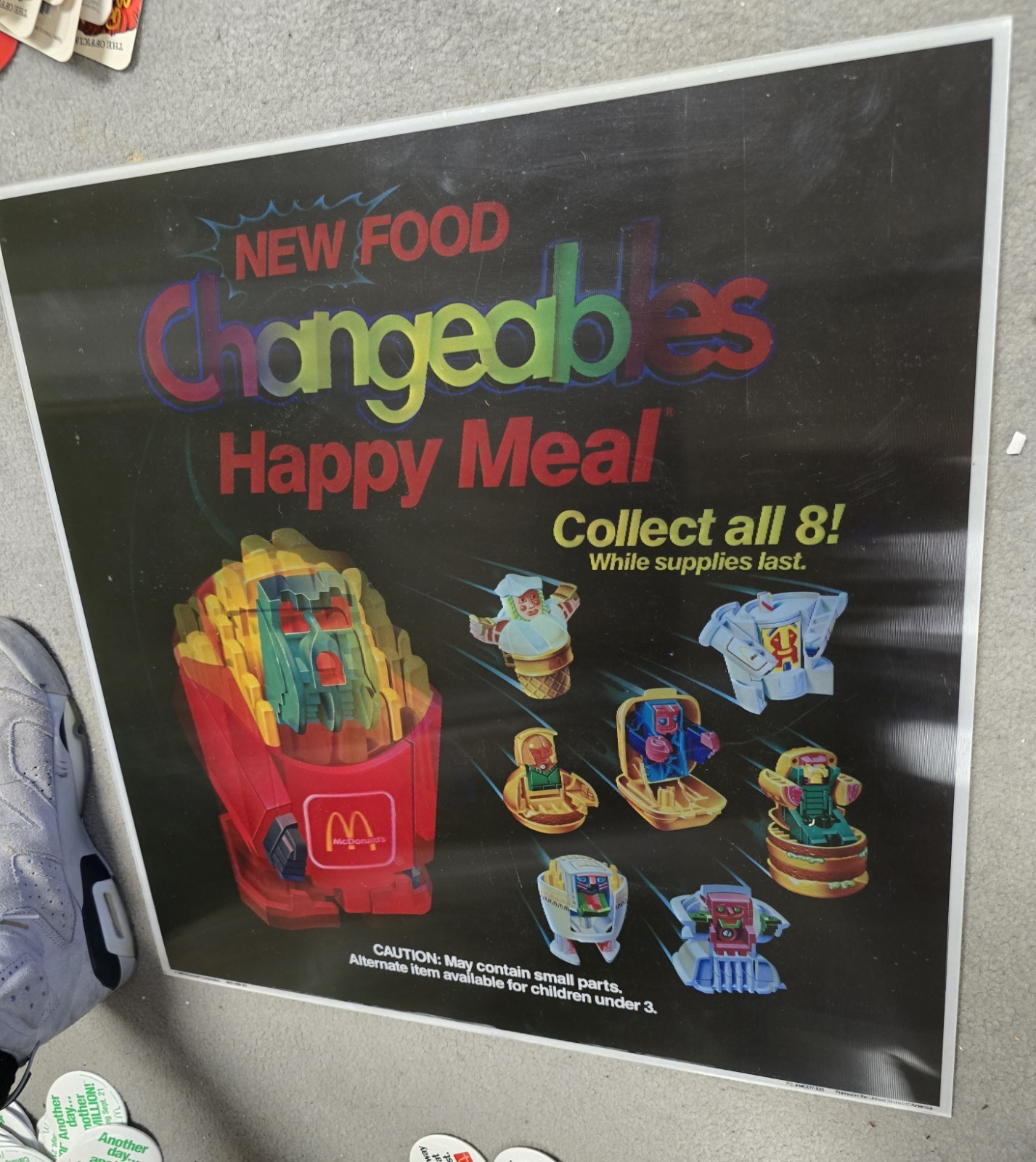 1987 McDonald\'s Translite Sign holographic CHANGEABLES 21.75\ 1987 McDonald\'s Translite Sign holographic CHANGEABLES 21.75\