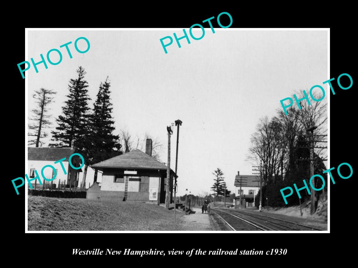 Westville New Hampshire The Railroad Station c1930 Old Large Historic Photo