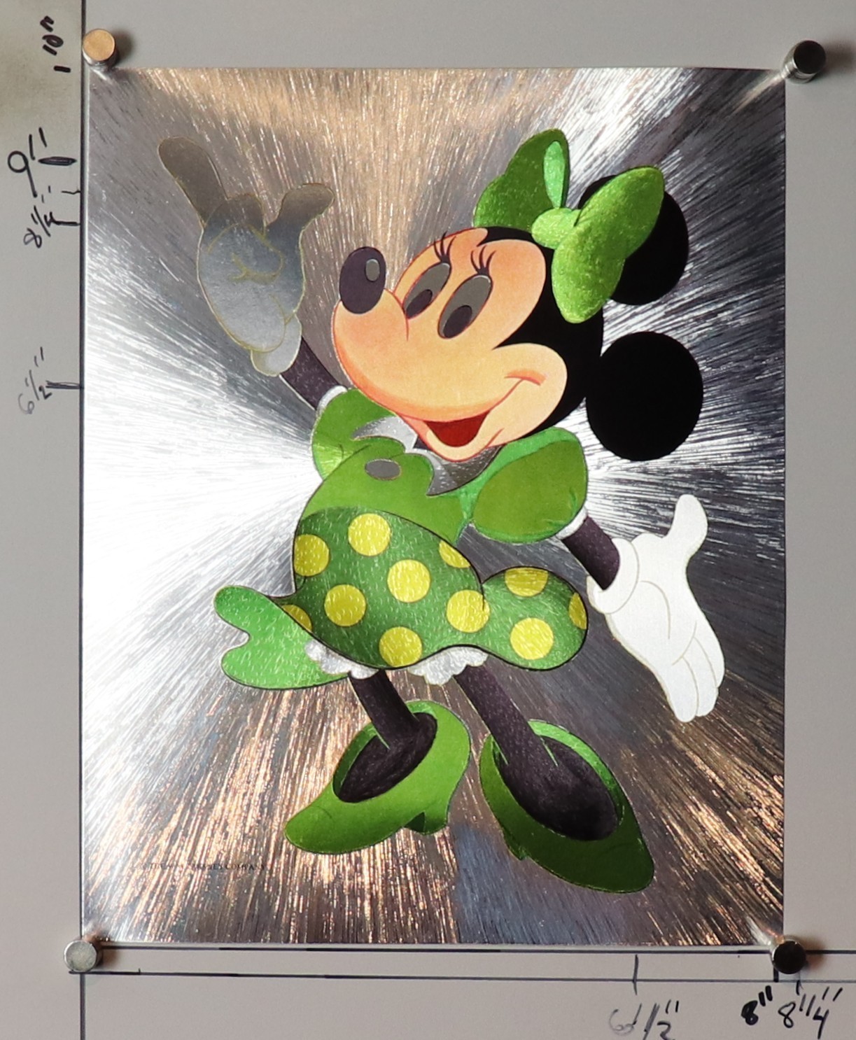 Vintage Minnie Mouse Dufex Foil Print Walt Disney Productions 8 Vintage Minnie Mouse Dufex Foil Print Walt Disney Productions 8