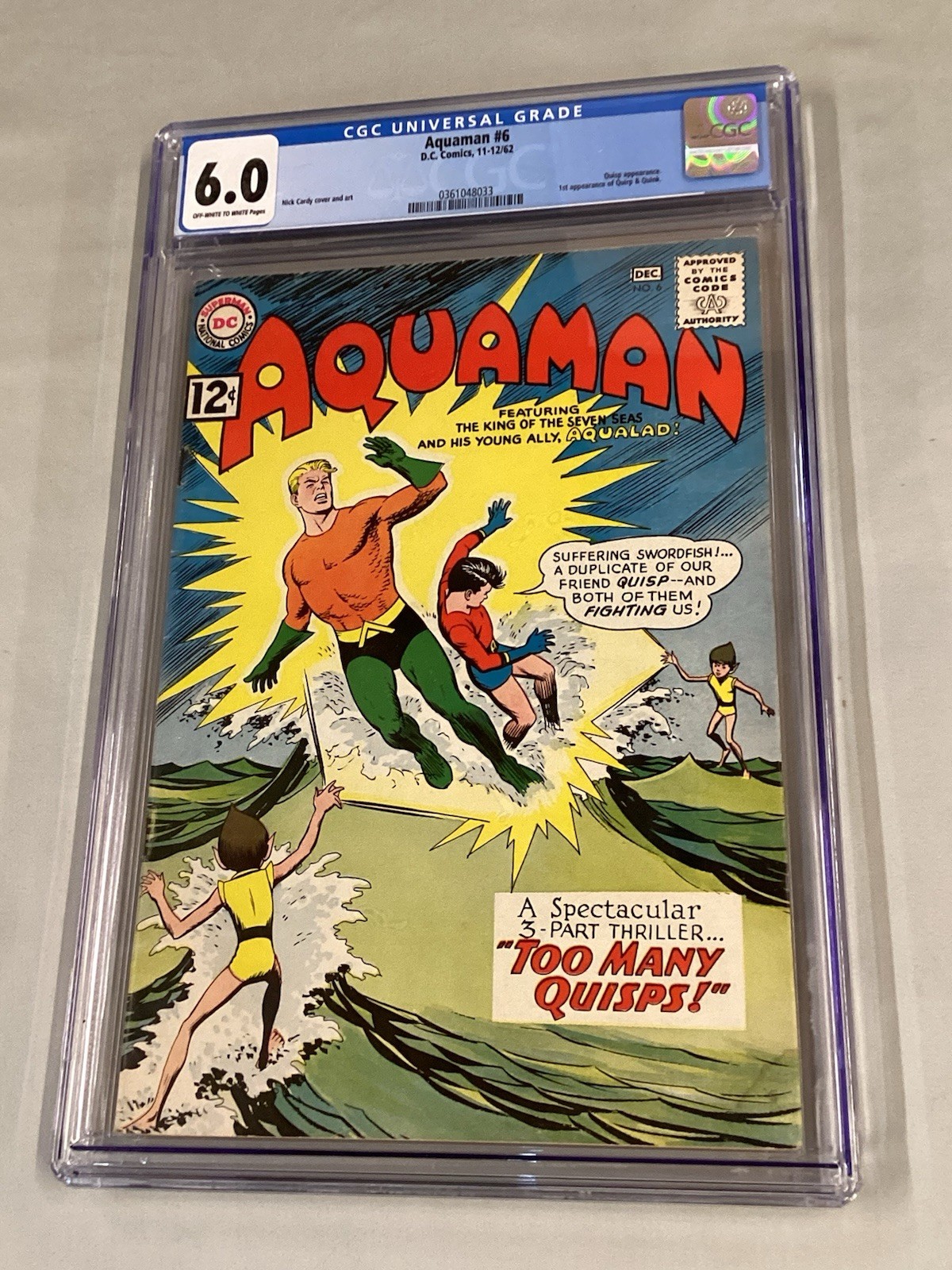 Aquaman # 6 CGC 6.0 1st Appearance Of Quirp & Quink 