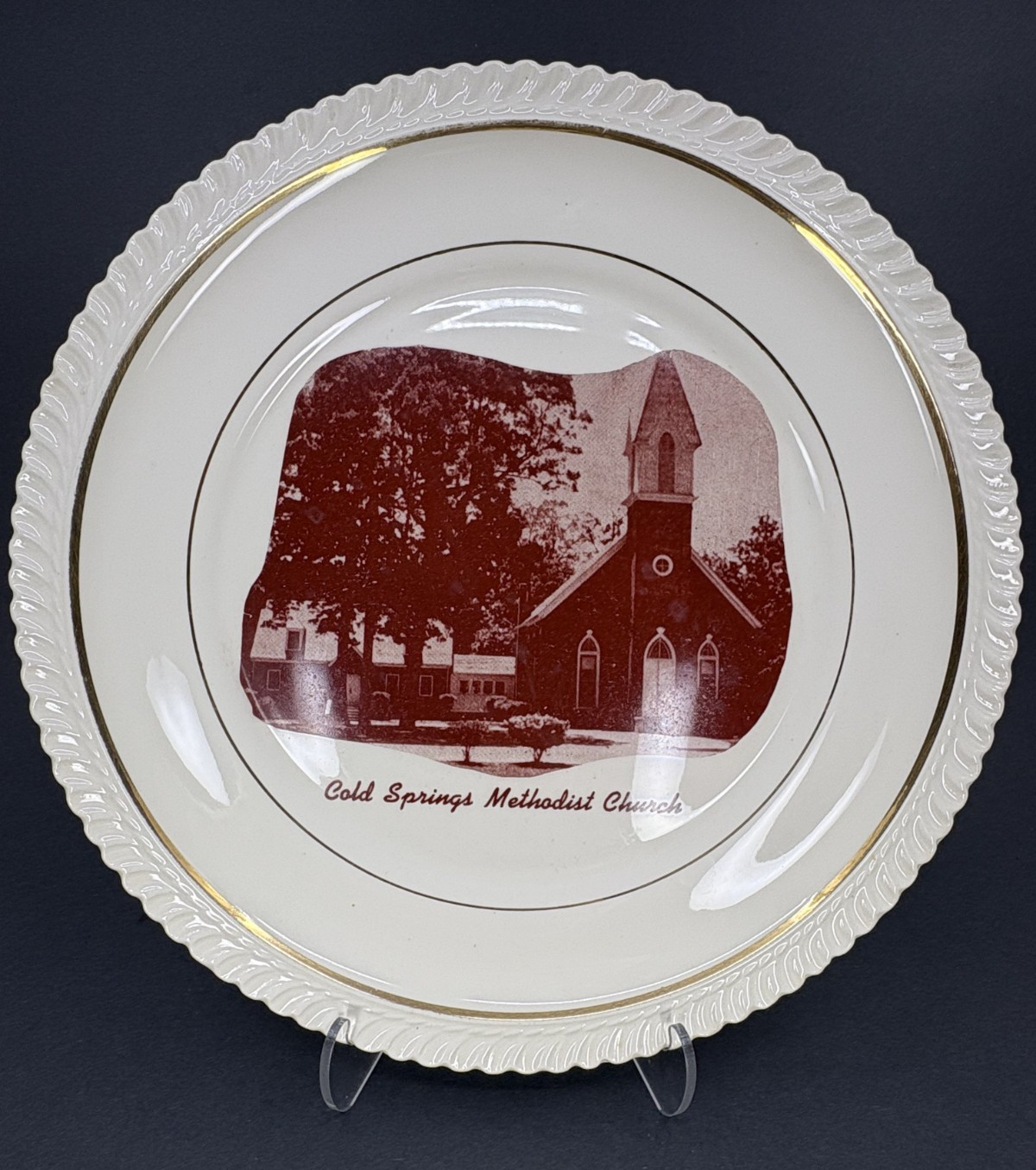 Vintage Church Plate Cold Springs Global Methodist Church Concord North Carolina