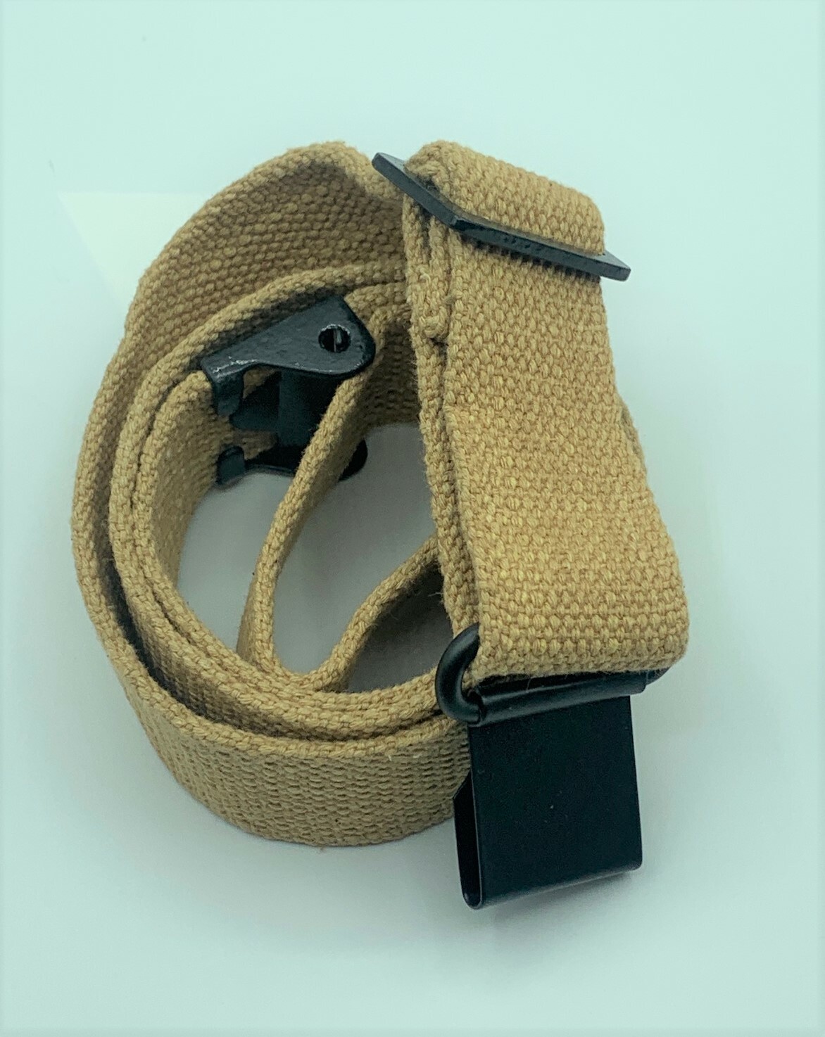 WWII Garand Khaki/ OD US GI M1 Garand Cotton Canvas Rifle Sling Buckle Repro
