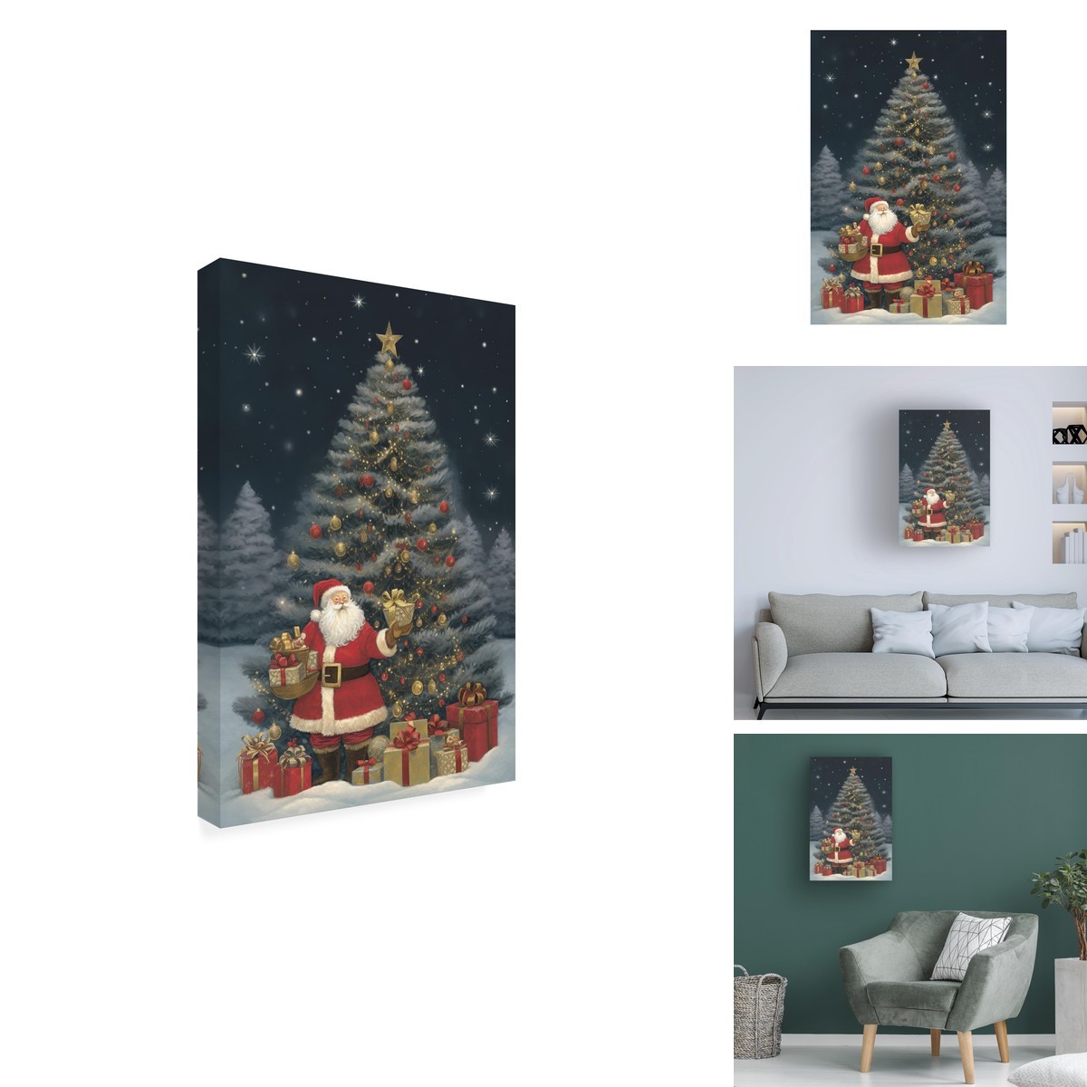 Trademark Fine Art Christmas Card 2 Wrapped Canvas Wall Art 16x24