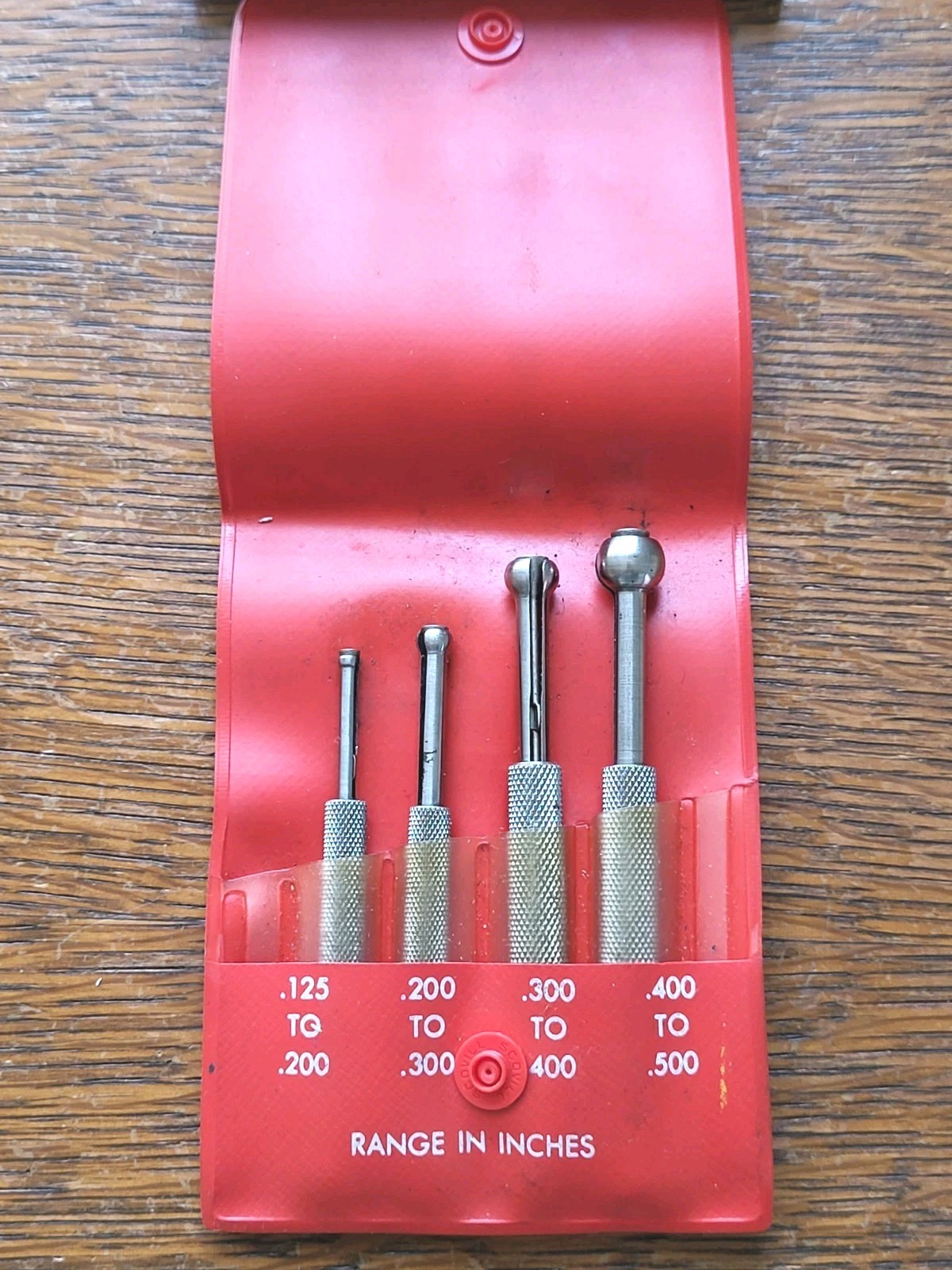 Starrett No. S 829E (A-D) Small Hole Gages w/Pouch Machinist Tools USA