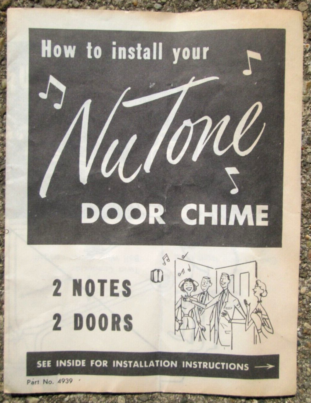 1950\'s How To Install Your NuTone Door Chime Installation Instructions Doorbell