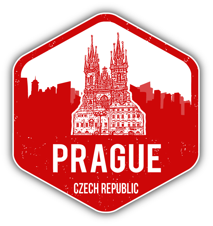 Prague City Czech Republic Grunge Travel Car Bumper Sticker Decal 5\