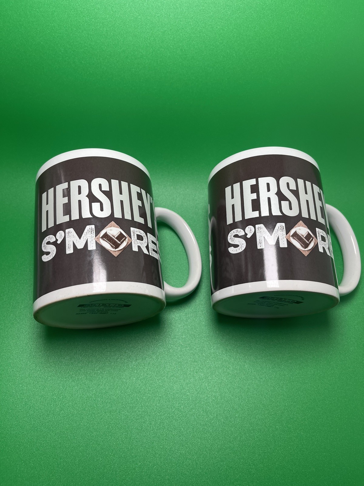 1 PAIR OF S'mores Hershey Cocoa Mug by Gallerie Brown & White - 1 PAIR OF S'mores Hershey Cocoa Mug by Gallerie Brown & White -