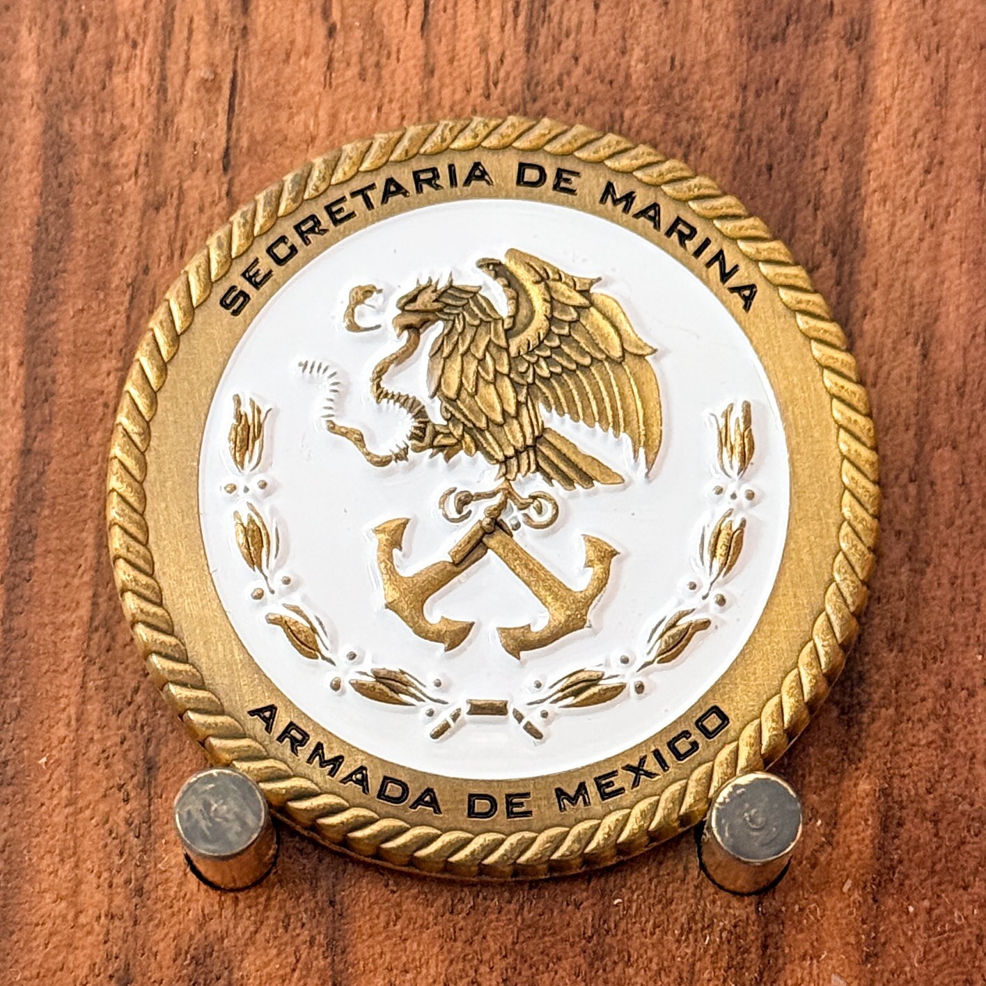 Mexican Navy Armada de Mexico Eagle Anchor Lighthouse Flag Challenge Coin  W#12