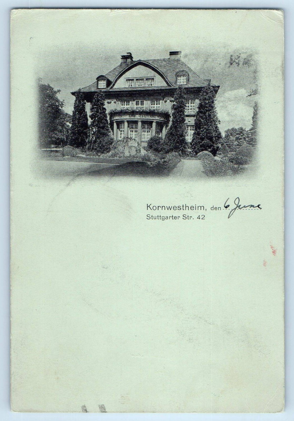 Baden-Württemberg Germany Postcard Kornwestheim 1946 APO Soldier Mail