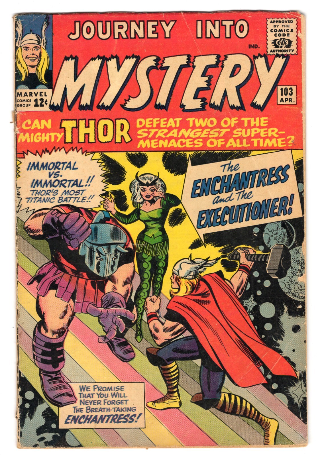 Journey Into Mystery 103 1964 Marvel Comics VG- 3.5 1st App Enchantress Thor