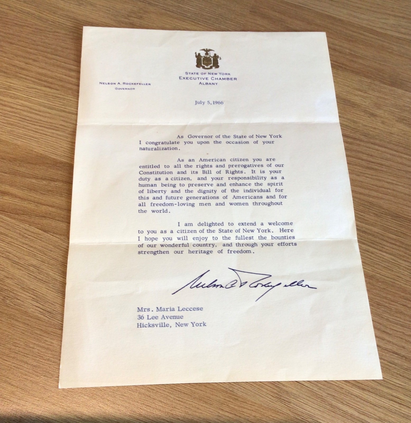 🇺🇸 GENUINE- Vintage 1966 Nelson Rockefeller Signed Autograph & Letter 🇺🇸 GENUINE- Vintage 1966 Nelson Rockefeller Signed Autograph & Letter