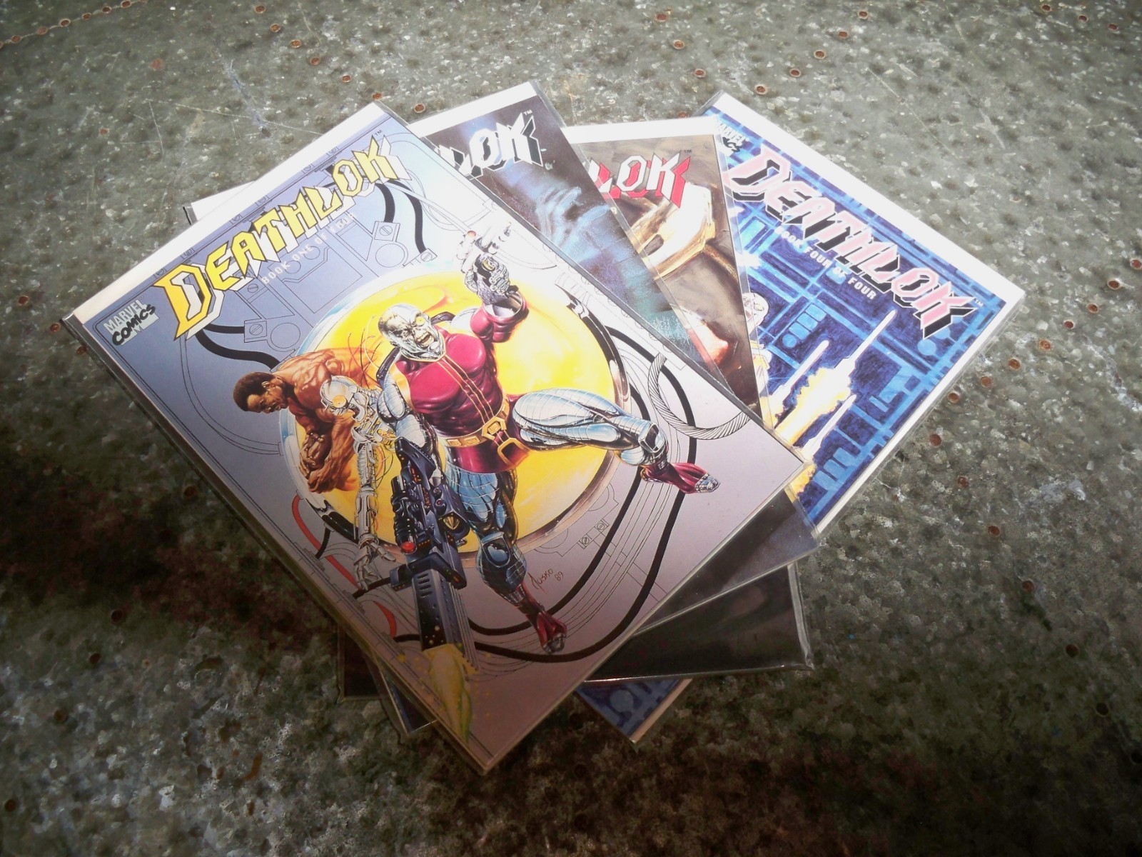DeathLok #1-4 Full Run 1990 Lot of 4 Marvel Comics 52 pg Sq Bound BookHigh Grade