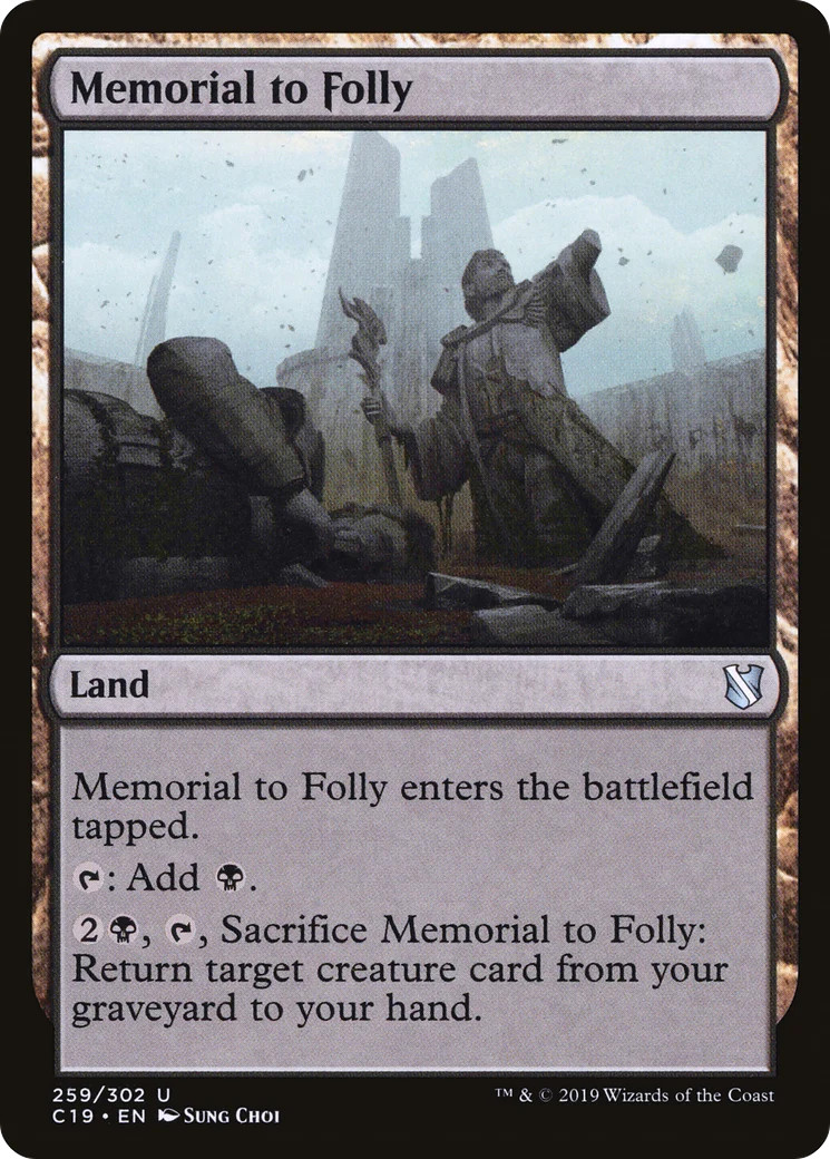 Memorial to Folly [Commander 2019] Magic MTG