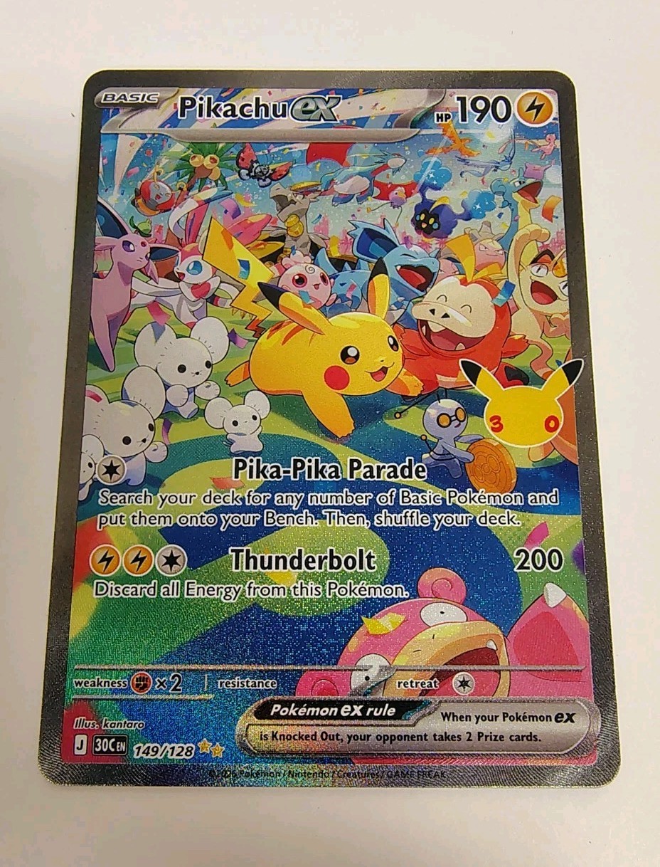 Pikachu Ex Special Illustration Rare - 149/128 - ME 30th Celebration Pokemon TCG