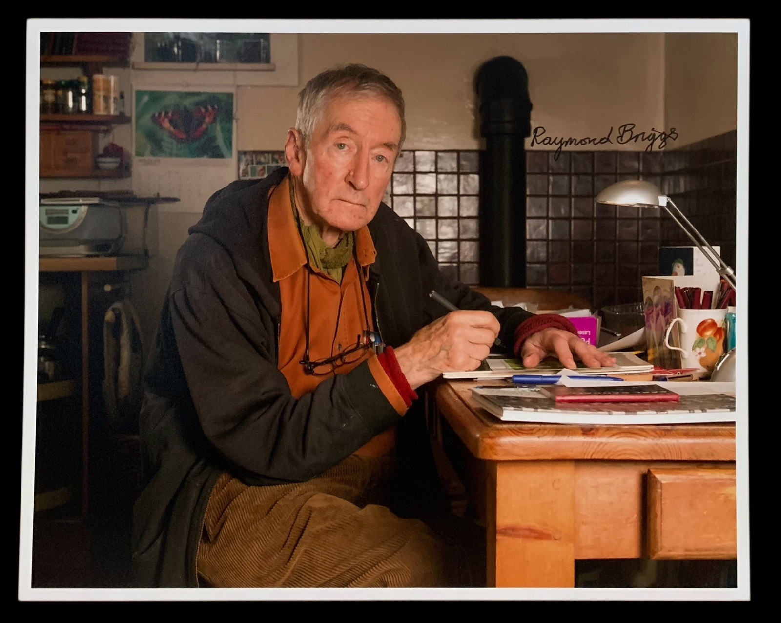 SIGNED RAYMOND BRIGGS THE SNOWMAN ILLUSTRATOR PHOTO RARE FUNGUS THE BOGEYMAN