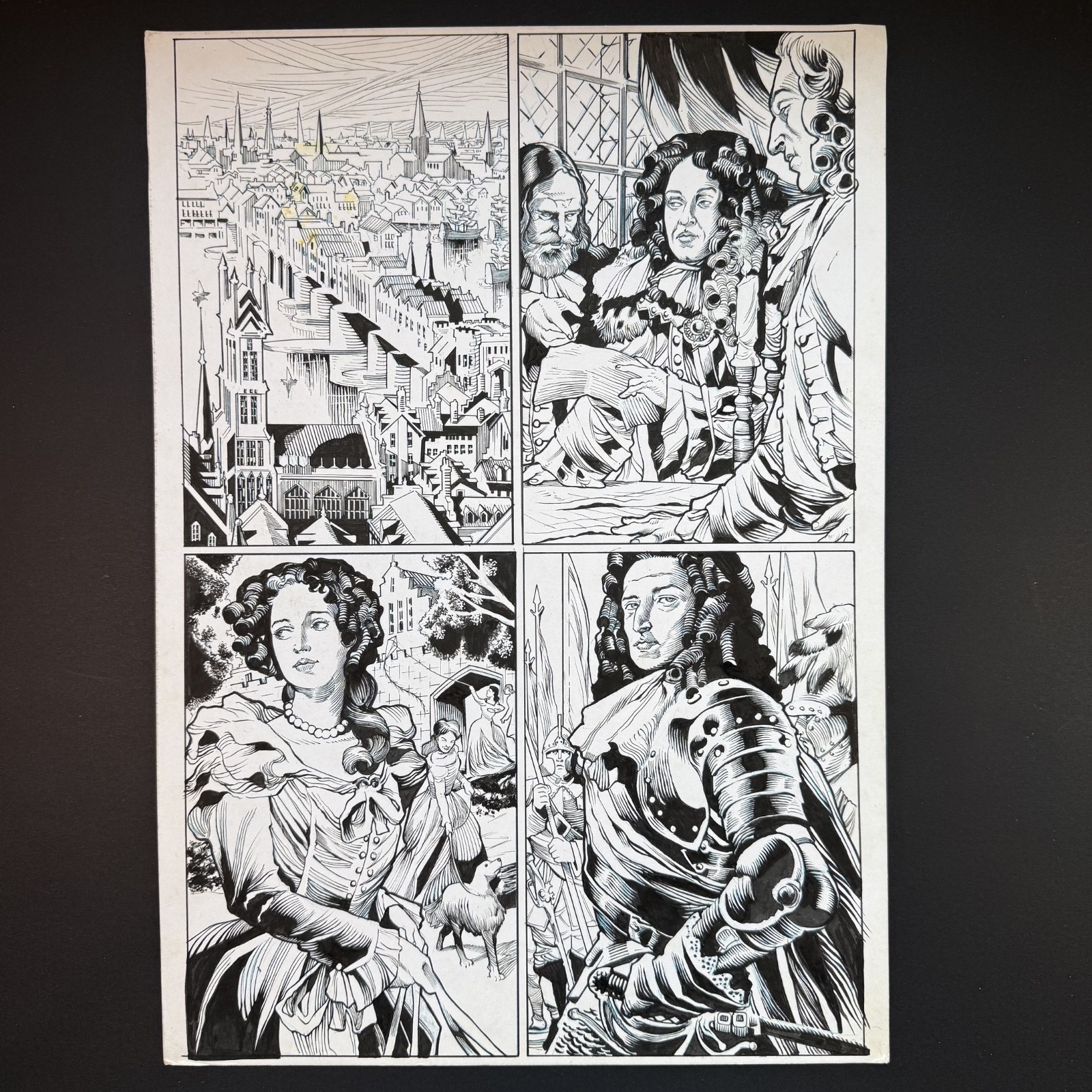 The Dominion Original Comic Art Inks Joe Bennett Fabio Jansen Kingstone 2023 The Dominion Original Comic Art Inks Joe Bennett Fabio Jansen Kingstone 2023