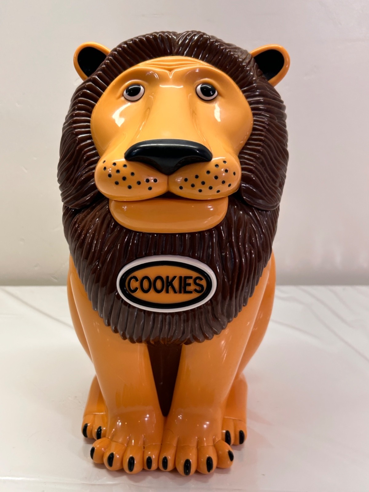 VTG The Original Tiger Brand Lion Cookie Jar – Roaring/Talking – 1999 WORKING S3
