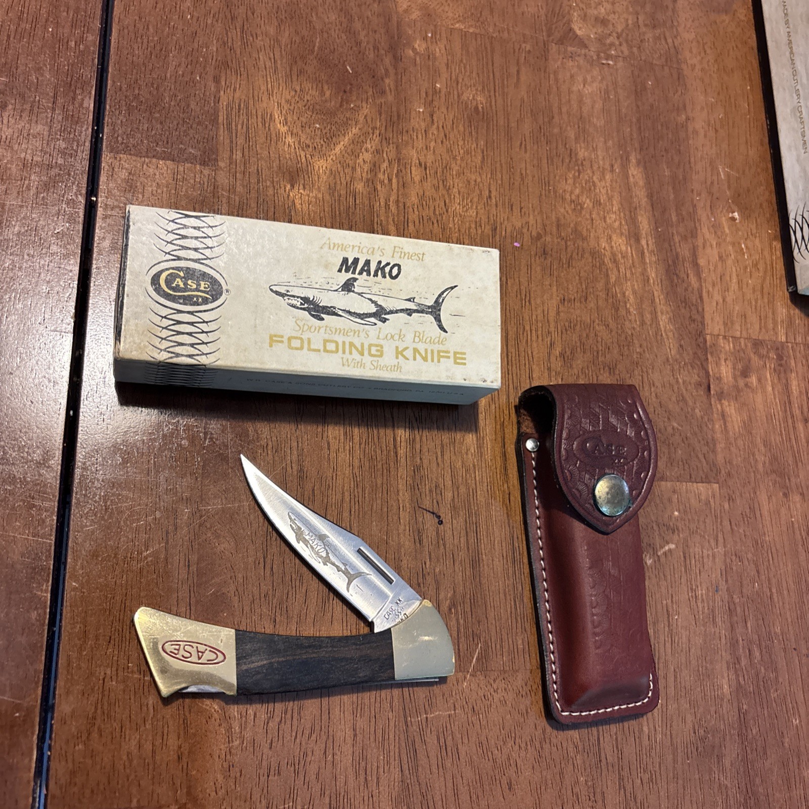 1985 Case XX P158 LSSP ~ Mako Sportsman's Lock Blade ~ New with Sheath/Box 5Dot