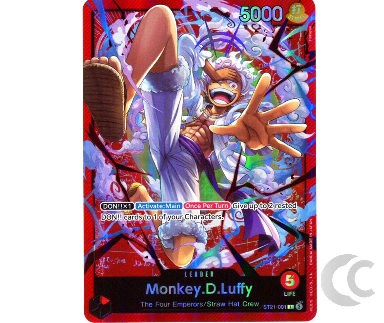 Monkey.D.Luffy ST21-001 Leader Holo ONE PIECE Card Game English NM Monkey.D.Luffy ST21-001 Leader Holo ONE PIECE Card Game English NM