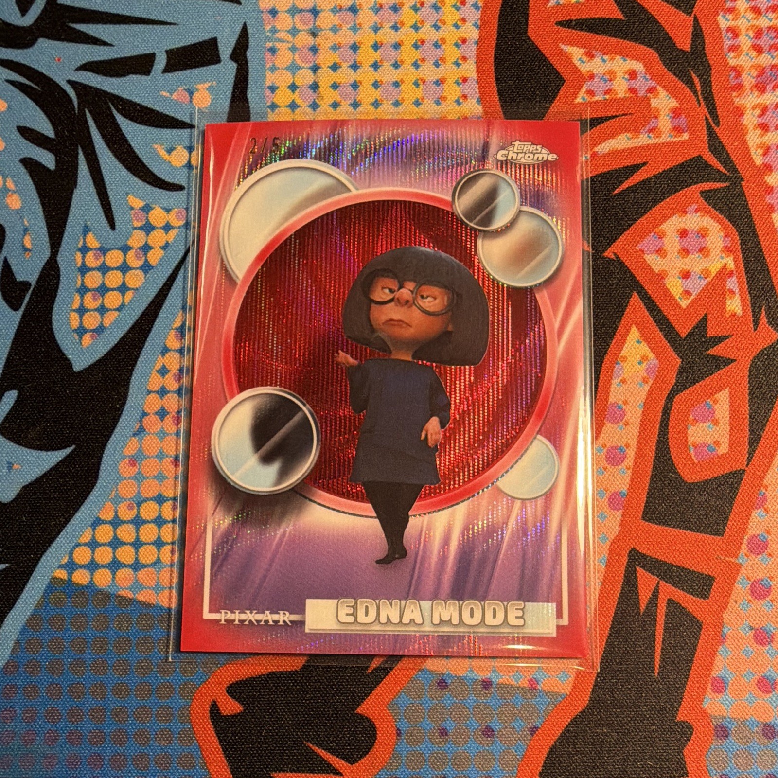 Topps 2026 Topps Chrome Pixar Edna Mode red wave /5 #128