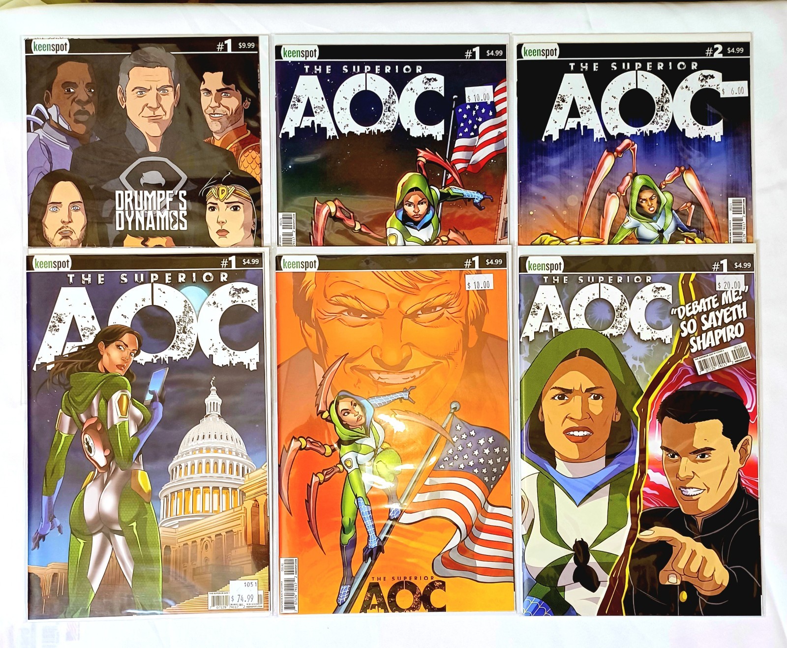 The Superior AOC #1 #2 Comic Lot 5 Variants + Drumpf's Dynamos Keenspot