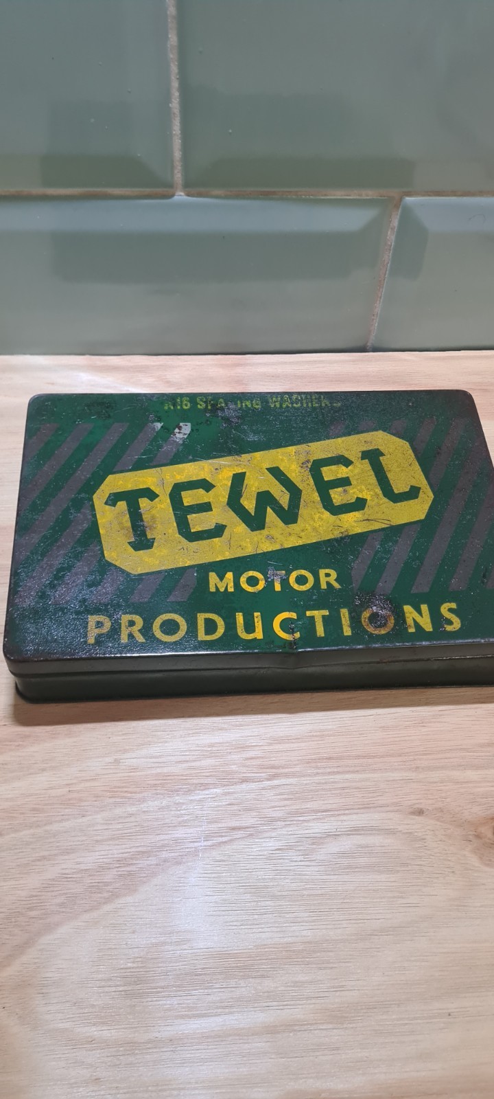 Vintage TEWEL MOTOR PRODUCTIONS Tin With Some Original Contents Nice Mancave Etc Vintage TEWEL MOTOR PRODUCTIONS Tin With Some Original Contents Nice Mancave Etc