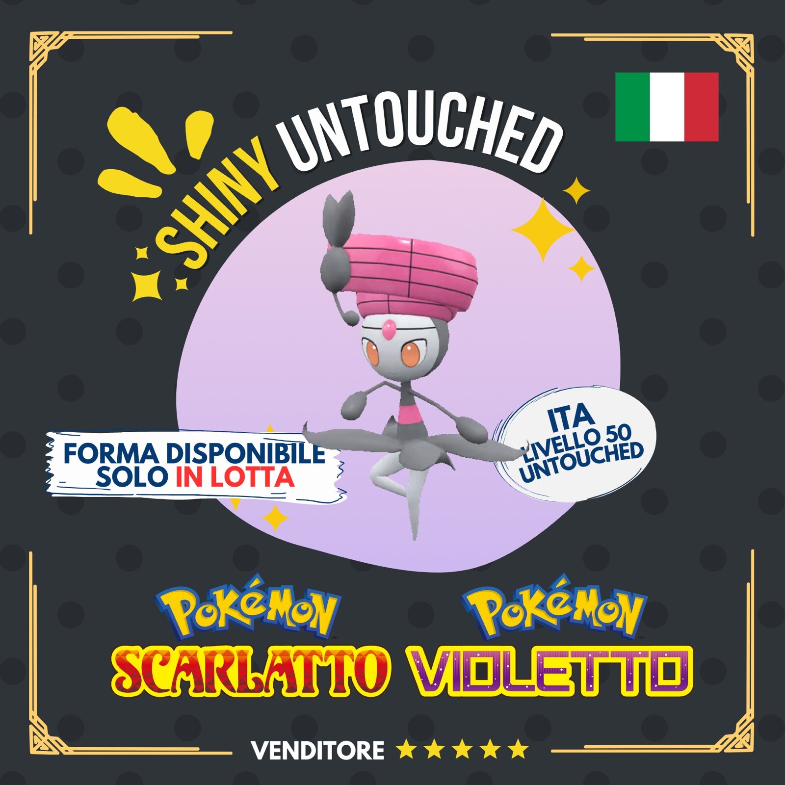 Meloetta Dance Form Shiny Legit Untouched IV Pokemon Event Scarlet Purple