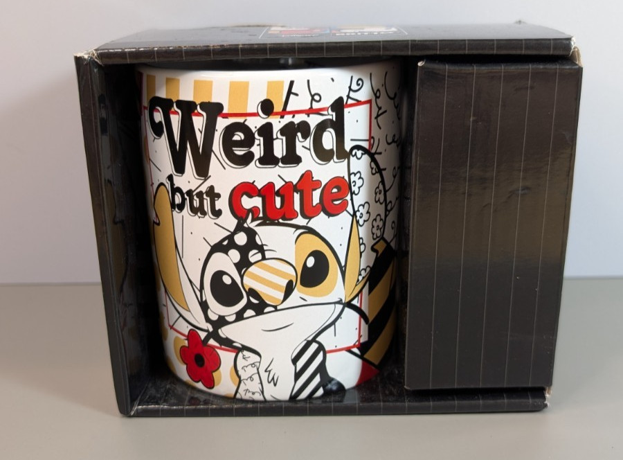 Retired Disney Showcase Collection Midas Stitch Mug with Box Romero Britto
