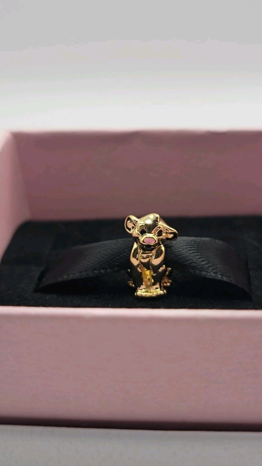 Pandora Disney 925 14 gold plating Lion King Simba charm w/ Box 