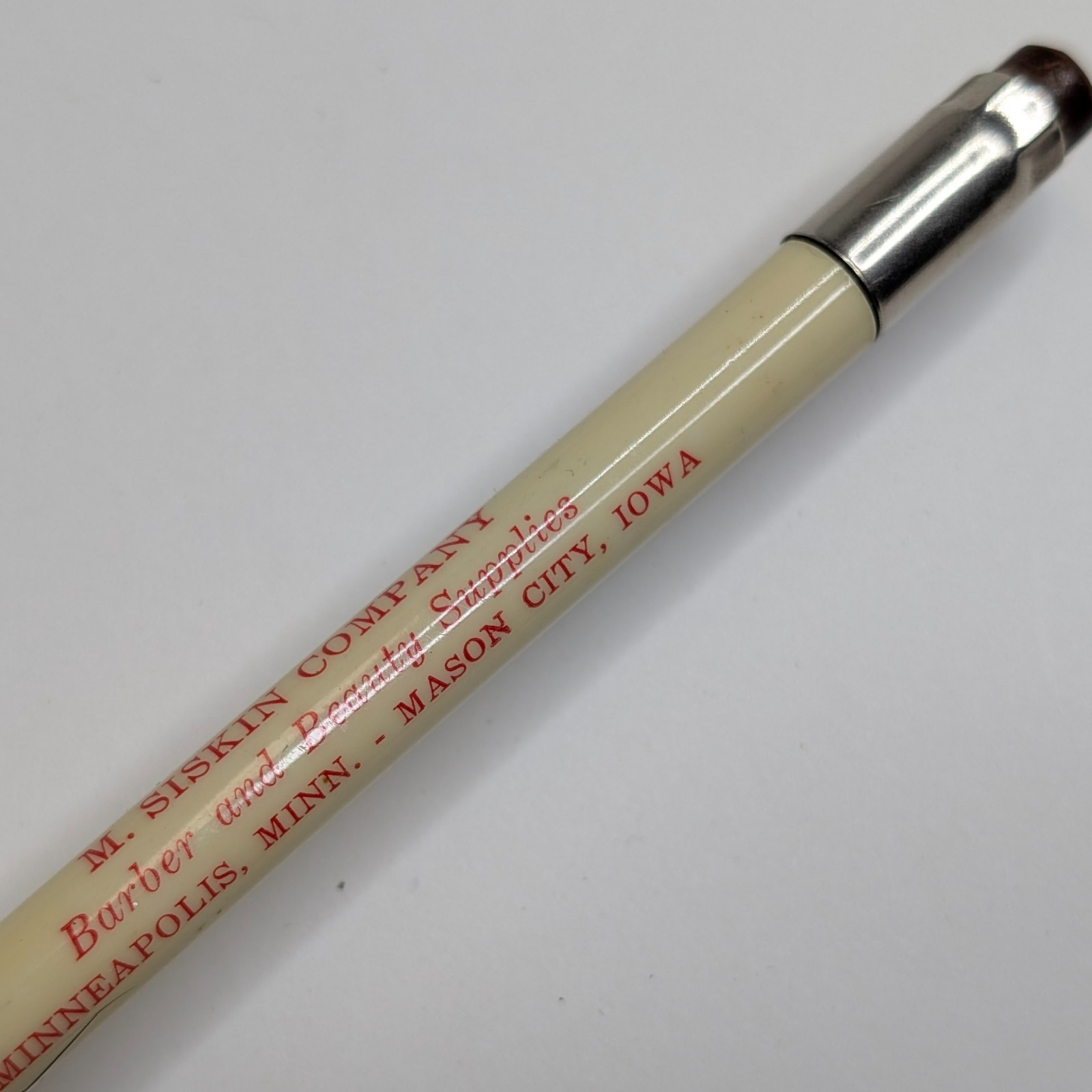c1960s M. Siskin Barber Beauty Scripto Pencil Mason City Iowa Minneapolis MN Vtg c1960s M. Siskin Barber Beauty Scripto Pencil Mason City Iowa Minneapolis MN Vtg