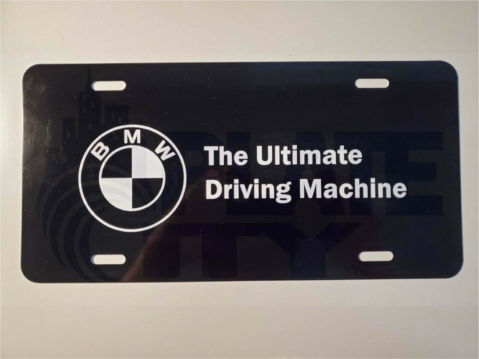 BMW The Ultimate Driving Machine Metal Plate novelty vanity logo plate BMW The Ultimate Driving Machine Metal Plate novelty vanity logo plate