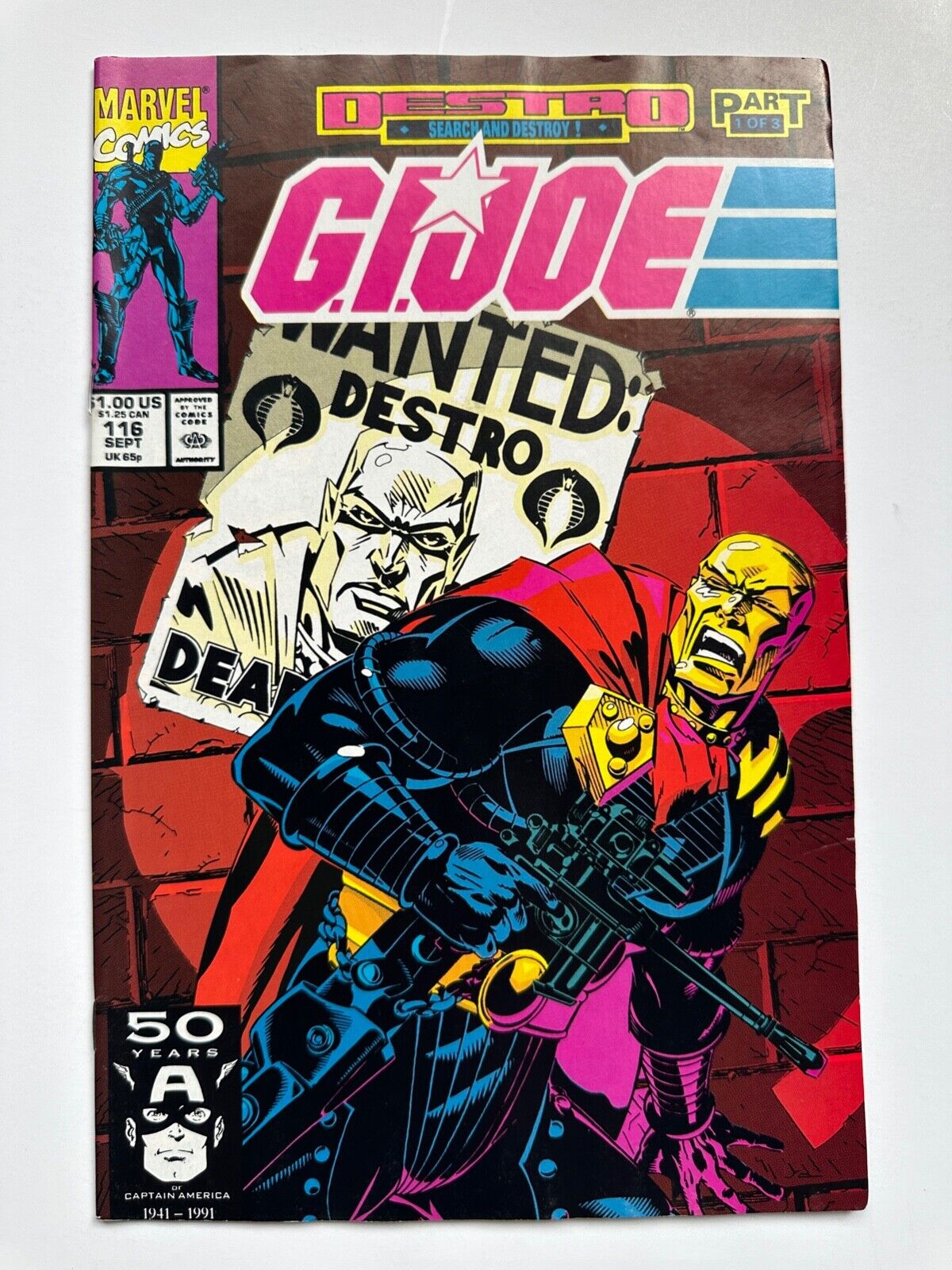 G.I. Joe #116 Destro App. Marvel 1991 VG-VG+