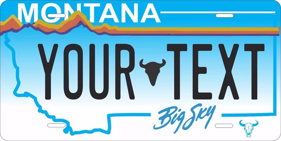 Montana 1991 Custom State License Plate Personalized 12\