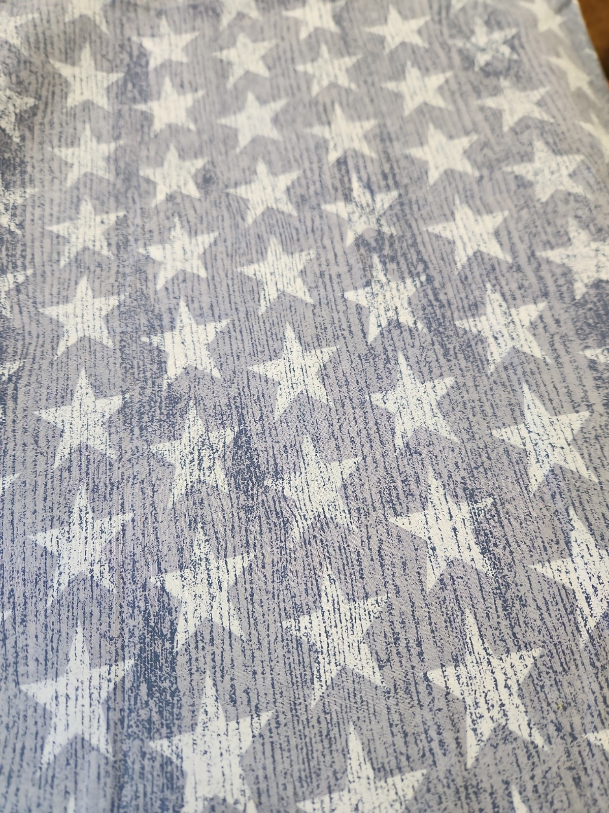 1.50 YARDS  Rustic Demin Look With Stars Quilting Cotton Spring Ind 2997