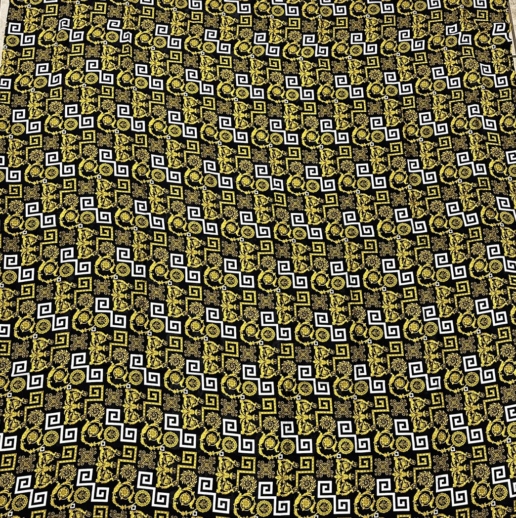 vintage Gianni Versace silk panel 54 x 51.50”.  Authentic Gianni Versace.
