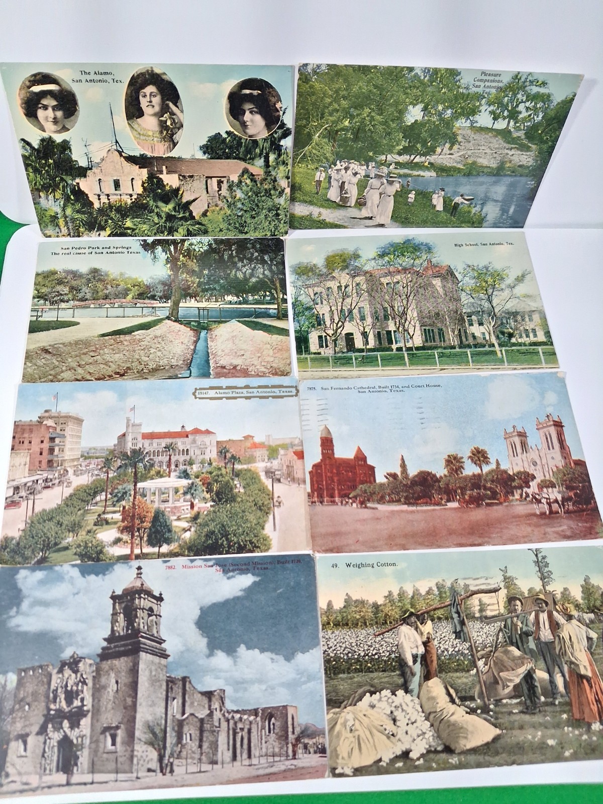San Antonio Texas antique post card lot San Fernando Cathedral court house old San Antonio Texas antique post card lot San Fernando Cathedral court house old