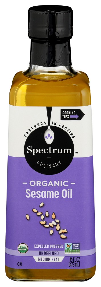Spectrum Naturals Oil Sesame Unrefined Org 16 Fo
