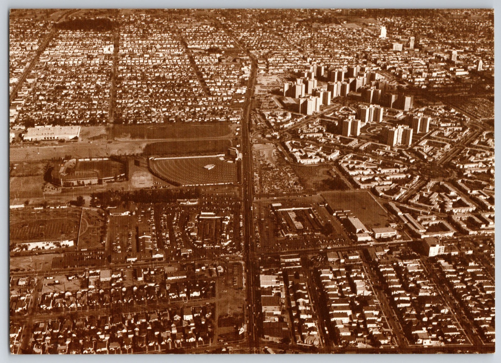 Defunct Gilmore Stadium Hollywood Stars Baseball Drive-In Theater XL postcard