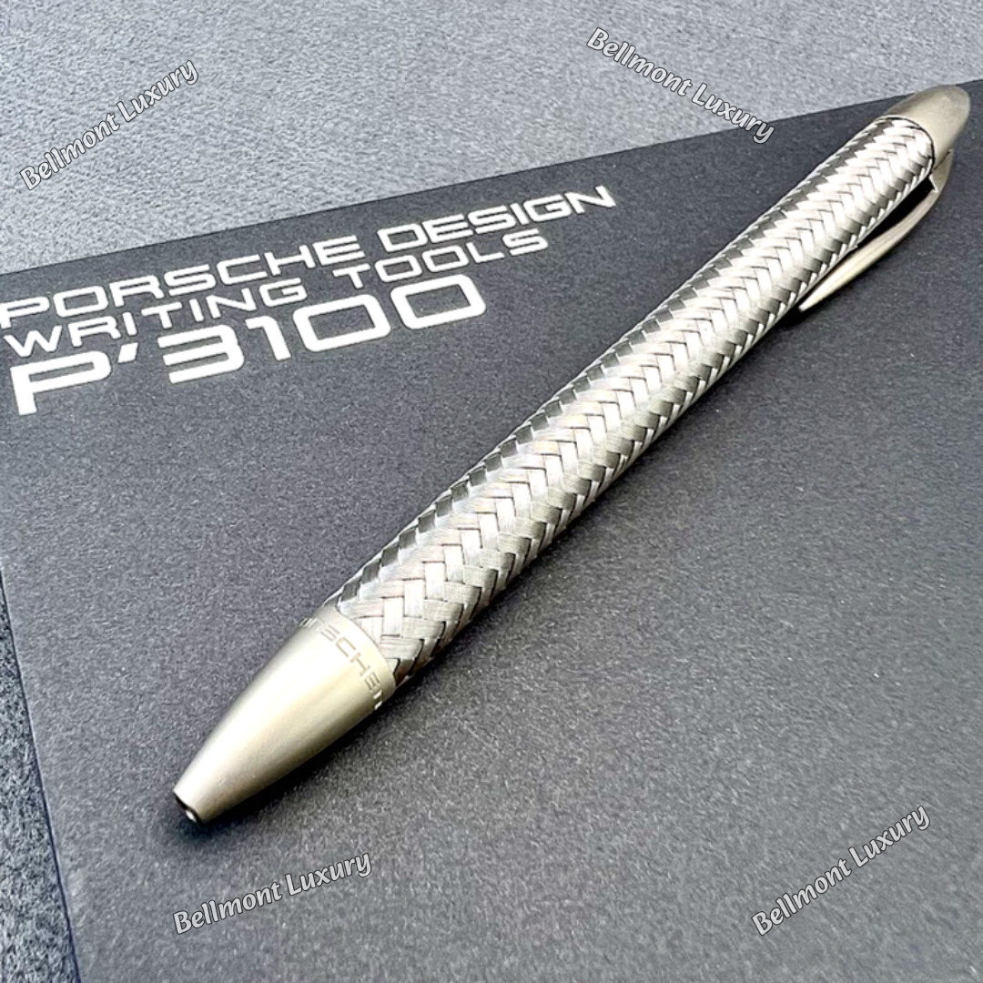 Porsche Design Tec Flex P3100 Braided Steel Ballpoint Pen Rare Luxury Collector 