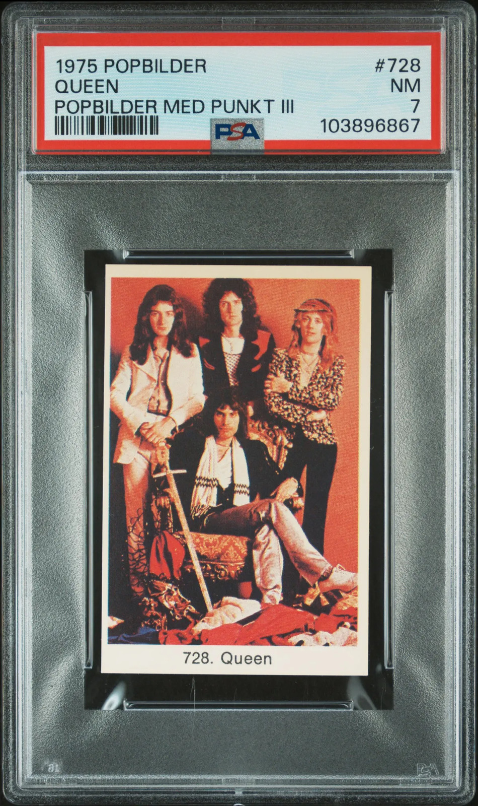 QUEEN 1975 Popbilder Popbilder Med Punkt III #728 PSA 7 QUEEN 1975 Popbilder Popbilder Med Punkt III #728 PSA 7