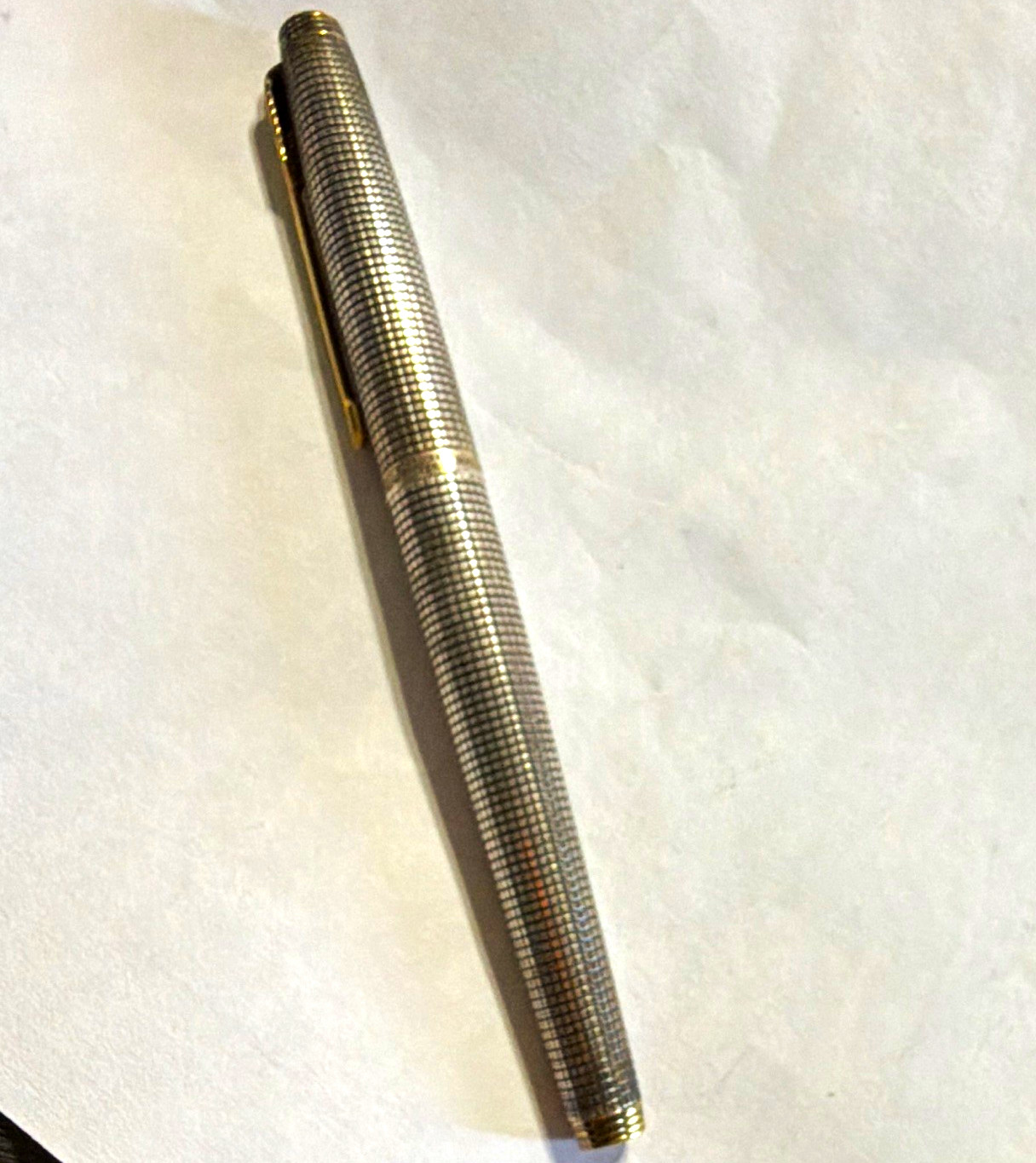 Parker 75 Ciselé Sterling Silver Fountain Pen 14K Gold Medium Nib Black Parker 75 Ciselé Sterling Silver Fountain Pen 14K Gold Medium Nib Black