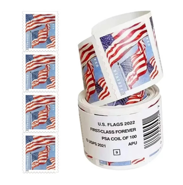 20 Roll Of 100 2022 U.S. Flag First Class US Postage Stamps 2000PCS New-- 20 Roll Of 100 2022 U.S. Flag First Class US Postage Stamps 2000PCS New--