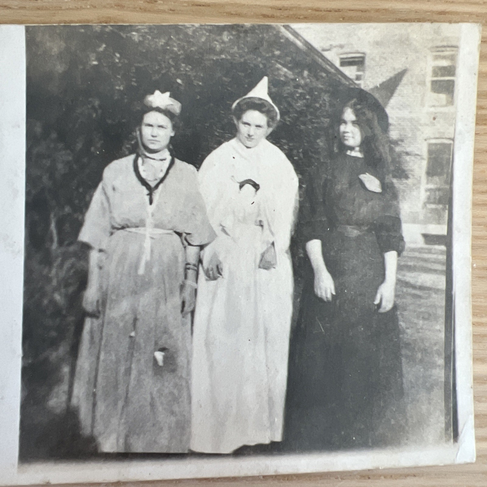 Witches trio RPPC real Photo Postcard Halloween Unusual rare Witch