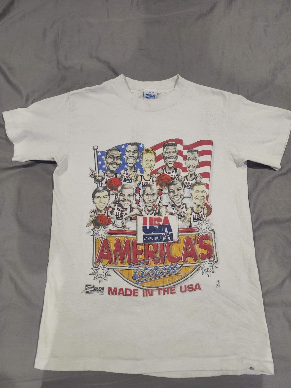 Rare VTG SALEM Team USA Basketball America’s Team 1992 Dream Team T Shirt 90s