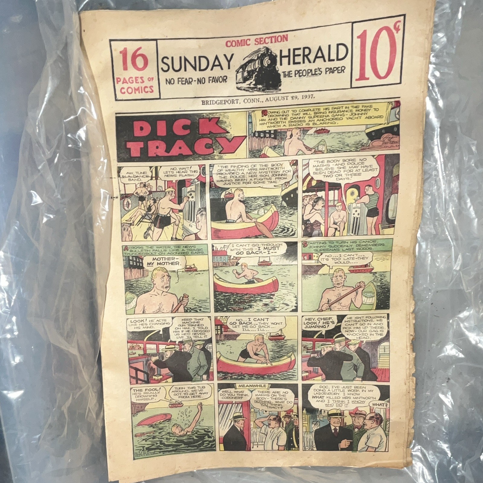 completely intact, 16-page Sunday Comic Section 1937 Holy grail titles Must C completely intact, 16-page Sunday Comic Section 1937 Holy grail titles Must C