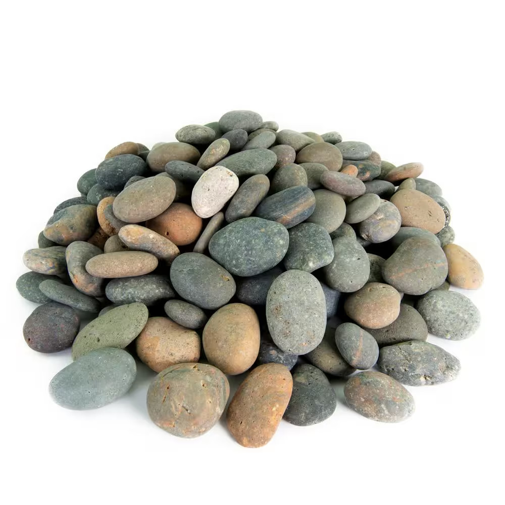0.50 Cu. Ft. 3 In. to 5 In. Mixed Mexican Beach Pebble Smooth round Rock for Gar 0.50 Cu. Ft. 3 In. to 5 In. Mixed Mexican Beach Pebble Smooth round Rock for Gar