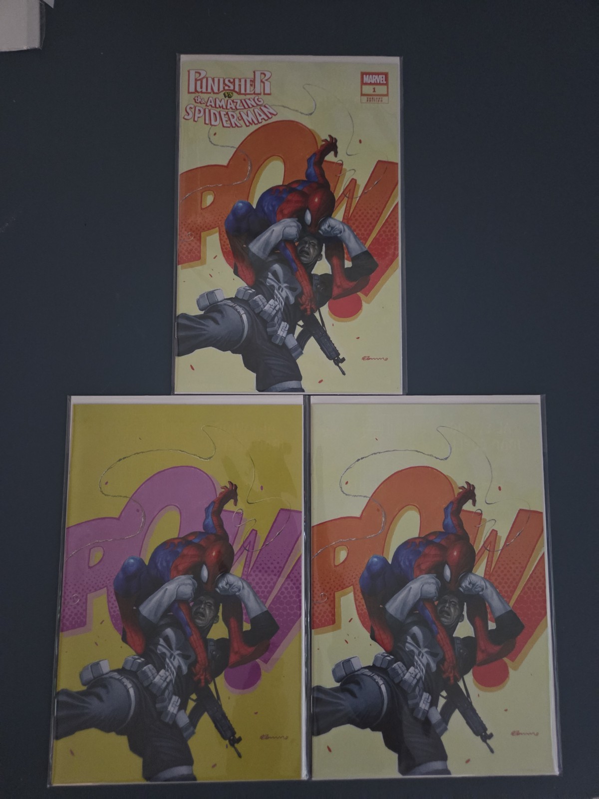 Marvel Punisher vs. The Amazing Spider-Man #1 616 Limited Comic Books Set of 3