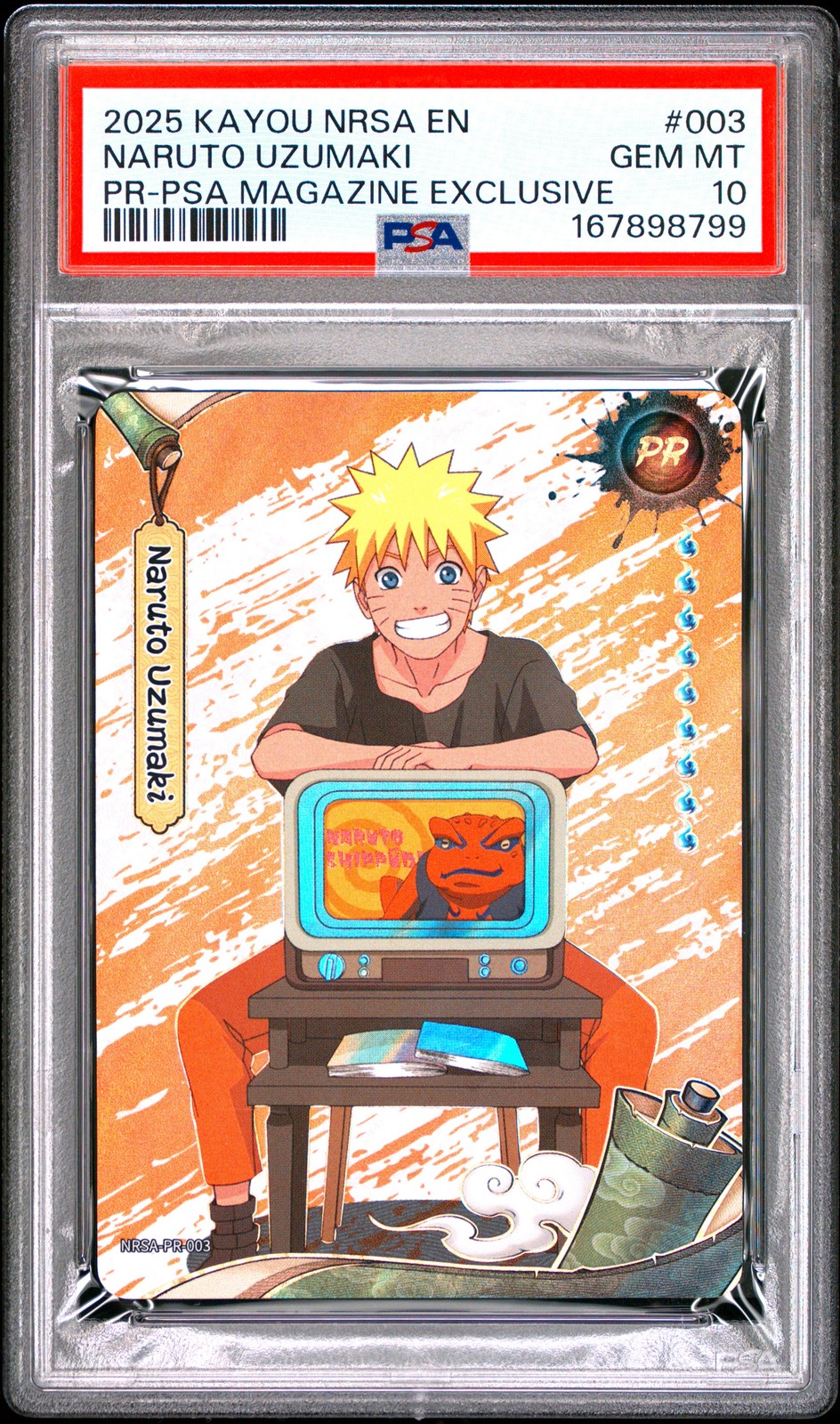 2025 PSA MAGAZINE EXCLUSIVE #003 NARUTO UZUMAKI PSA 10