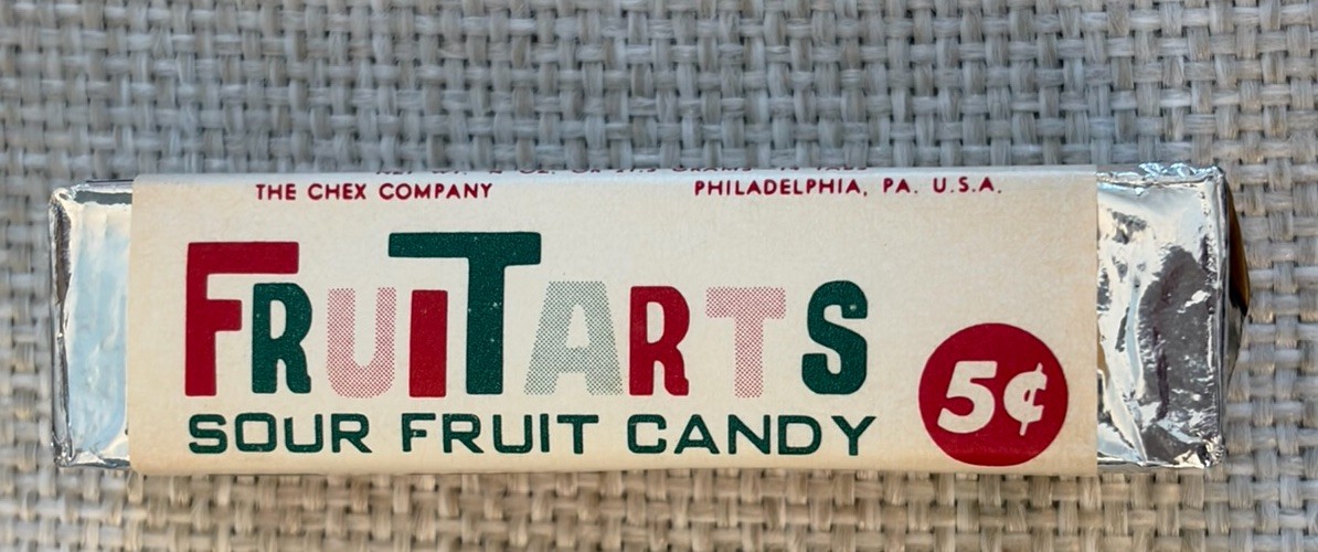 Vintage 1950’s CHEX FRUIT TARTS SOUR FRUIT CANDY  Sealed  New Old Stock